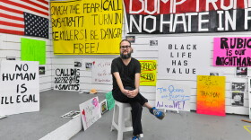 Jason Lazarus is the artist-in-residence at Mana Contemporary in downtown Miami. His installation "A Century of Dissent: Miami!" invites the public to recreate protest signs from the past 100 years of the city's history.