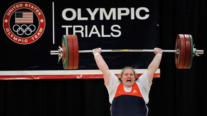 Holley Mangold successfully completes the 145 kilogram "clean and jerk" lift at the trials for the U.S. Olympic women's weightlifting team in March. Mangold came to weightlifting after trying her hand at several other sports.