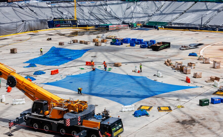 The City of St. Petersburg is working on Tropicana Field to get the stadium ready for the Tampa Bay Rays' 2026 season.