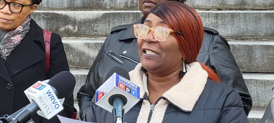 Tracey McClellan, who lost her apartment in a fire at Nob Hill Apartments in Syracuse