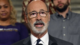 Pennsylvania Gov. Tom Wolf speaks at a Capitol news conference to announce he signed legislation to increase funding to nursing homes in Pennsylvania, Monday, July 11, 2022, in Harrisburg, Pa.