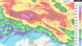 24-hour precipitation totals as of noon Saturday.