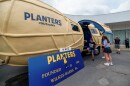 The Planters NUTmobile parked at Genetti's so people could see the vehicle.