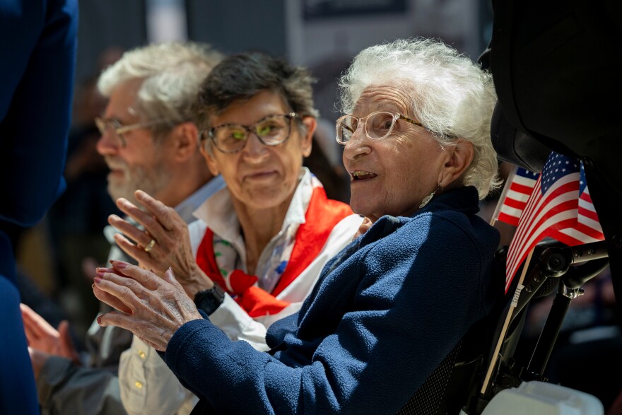 Dorothy “Dotty” Roberts, then Dorothy Piccin, served as a dental hygienist and was stationed in San Diego during the war.