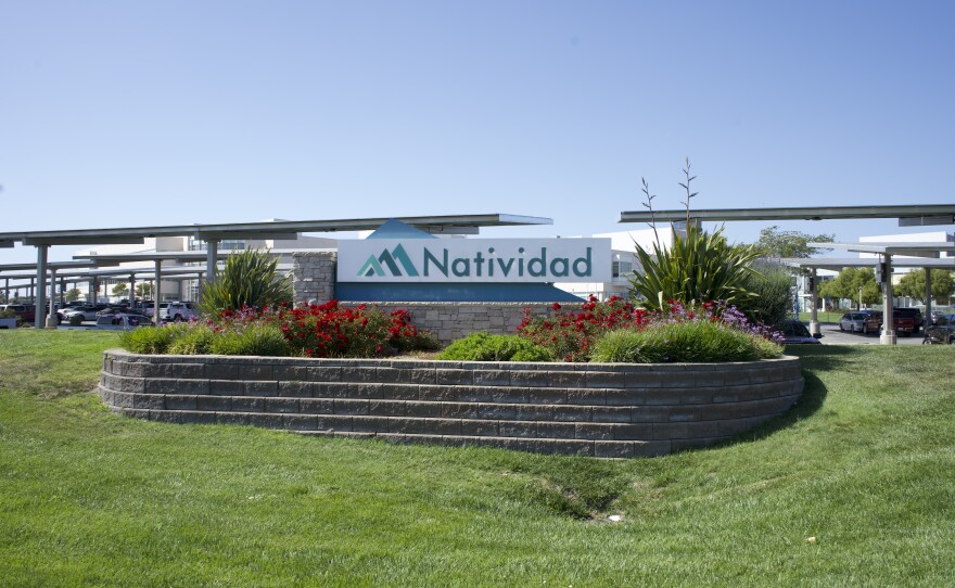 Natividad's signage outside the main hospital buildings