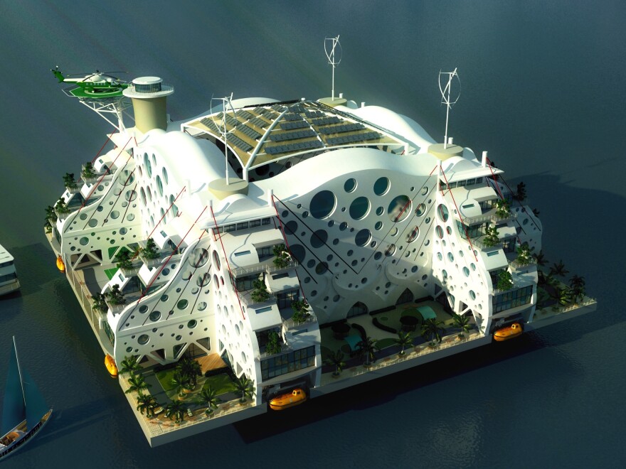 A winning entry in the Seasteading Design Contest by Emerson Stepp.
