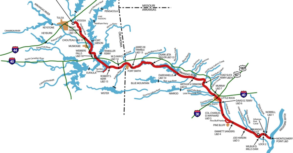 Natural Gas Pipeline In Arkansas River Ruptures, Closing Two Miles