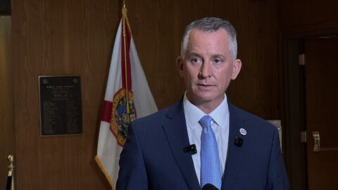 Democratic gubernatorial candidate David Jolly in Tallahassee on Aug. 28, 2026.