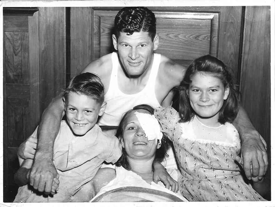 The Downs family after their rescue