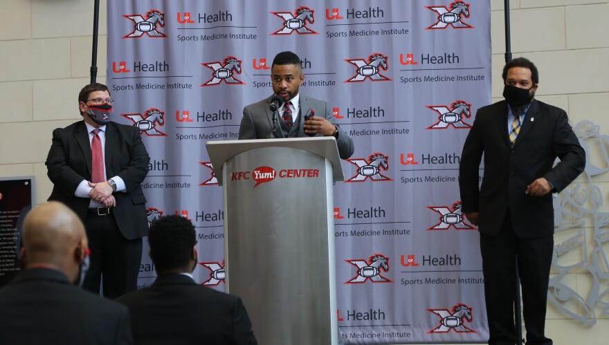 Louisville Xtreme pro indoor football league announces partnership to play at the Yum Center in downtown Louisville on Feb. 22nd, 2021.