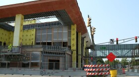 A convention center being constructed