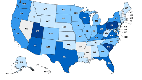 A map of measles cases in the U.S. as of October 8, 2026.