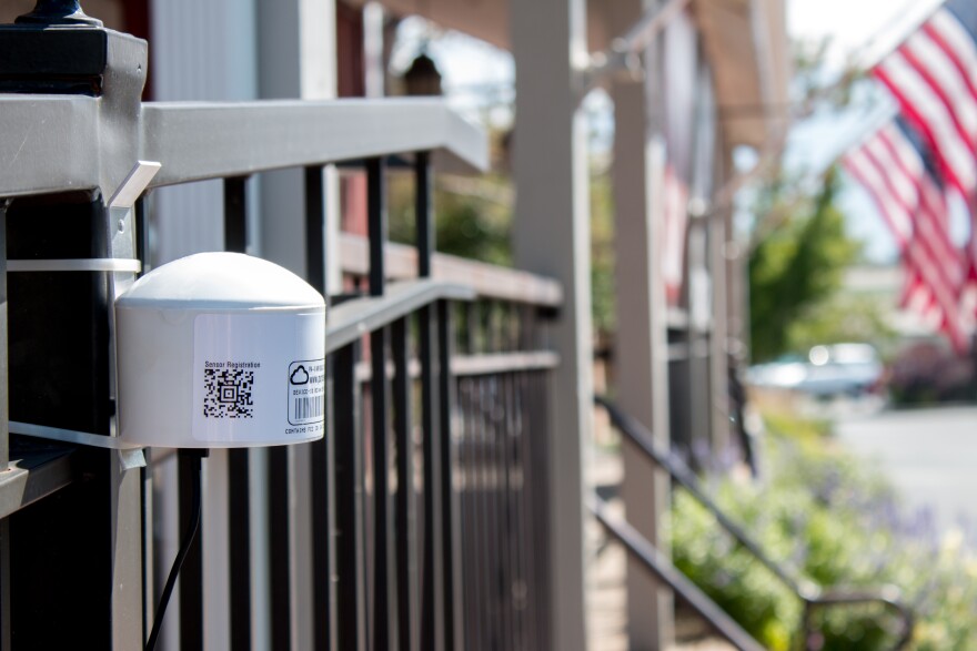 The PurpleAir sensor system allows users to monitor air quality in real time.