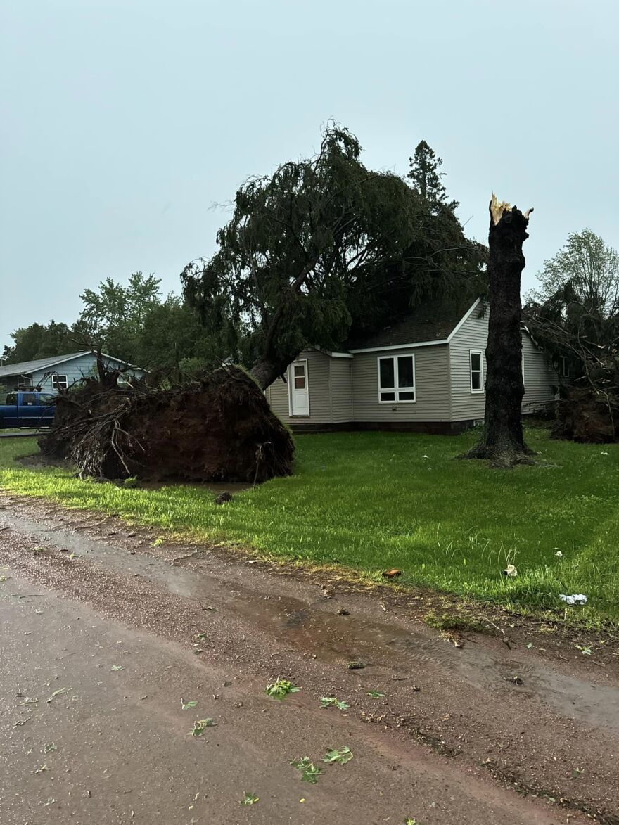 Storm damage in Unity, Wisconsin