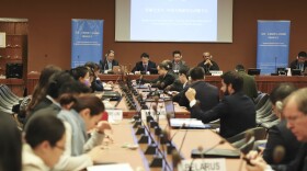 The U.N. Human Rights Council in Geneva, Switzerland, shown here in March, is planning to debate violence against protesters.