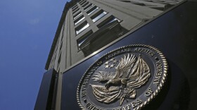 The seal is seen at the Department of Veterans Affairs building in Washington, June 21, 2013.