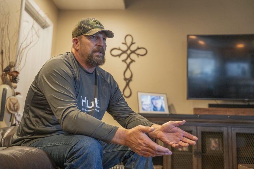 David Quimby, a school board member, at his home on Election Day.