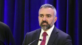 FILE -New Mexico Attorney General Raúl Torrez discusses the nexus of public safety, mental health and adverse child experiences during a news conference following a summit in Albuquerque, N.M., Friday, Nov. 3, 2023. Torrez, New Mexico’s top prosecutor said Friday, Jan. 5, 2024 that the state’s five Republican electors cannot be prosecuted under the current law for filing election certificates that falsely declared Donald Trump the winner of the 2020 presidential race. (AP Photo/Susan Montoya Bryan, File)