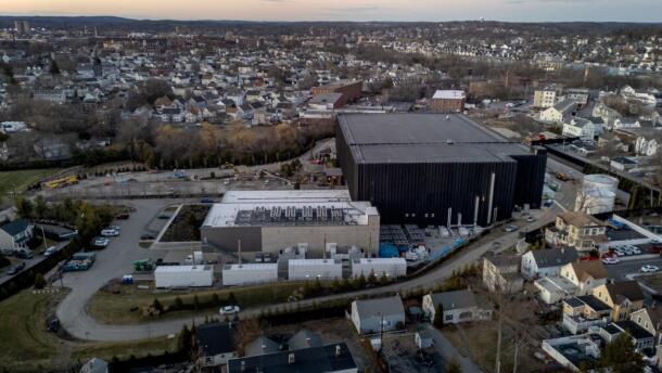 The Markley datacenter in Lowell, Mass. (Robin Lubbock/WBUR)