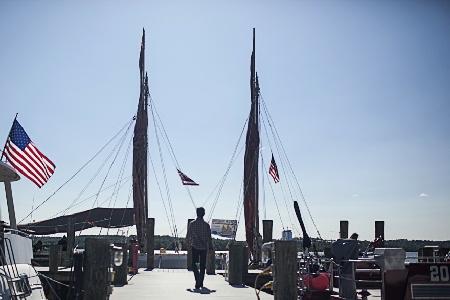 Hokule'a stops in Alexandria, Va., on the way up the Potomac River to Washington, D.C.