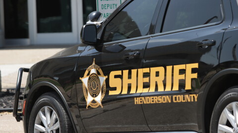 A Henderson County Sheriff's office cruiser in downtown Henderson.
