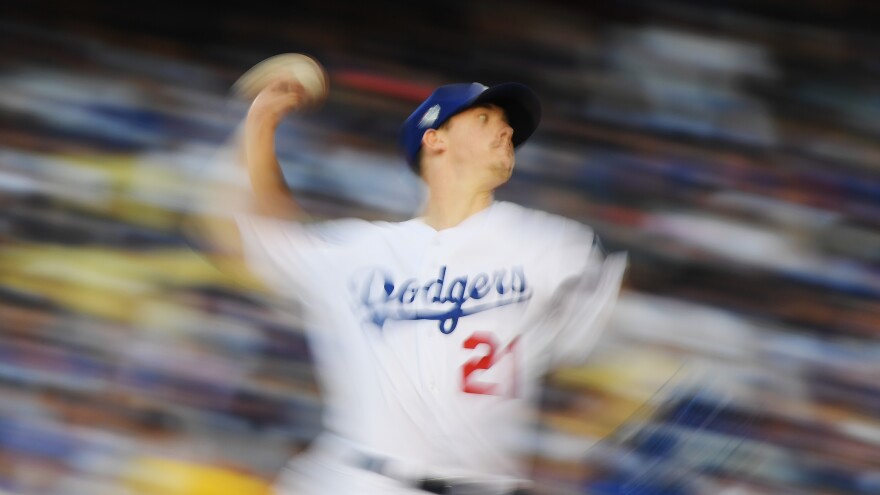 "One of God's own prototypes. A high-powered mutant of some kind never even considered for mass production. Too weird to live, and too rare to die." Starting pitcher Walker Buehler of the Los Angeles Dodgers throws against the Boston Red Sox on Friday during the second inning in Game 3 of the World Series in Los Angeles. He threw more than 20 pitches faster than 98 mph in the first three innings.