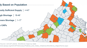 A map from the latest Virginia Mental Health Access Program report shows nearly every locality in Hampton Roads is dealing with a severe shortage of youth mental health providers.