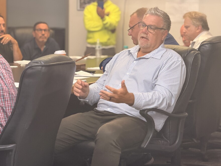 Scott Burkhardt, the Hazleton City Authority director of operations, speaks at the board's July 28, 2026 meeting.