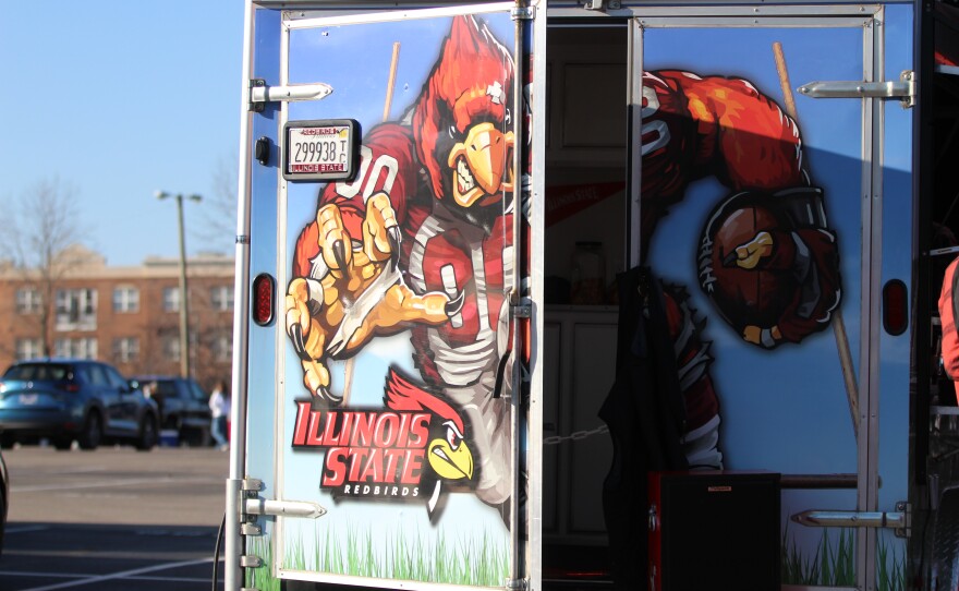 ISU fans at a tailgating event