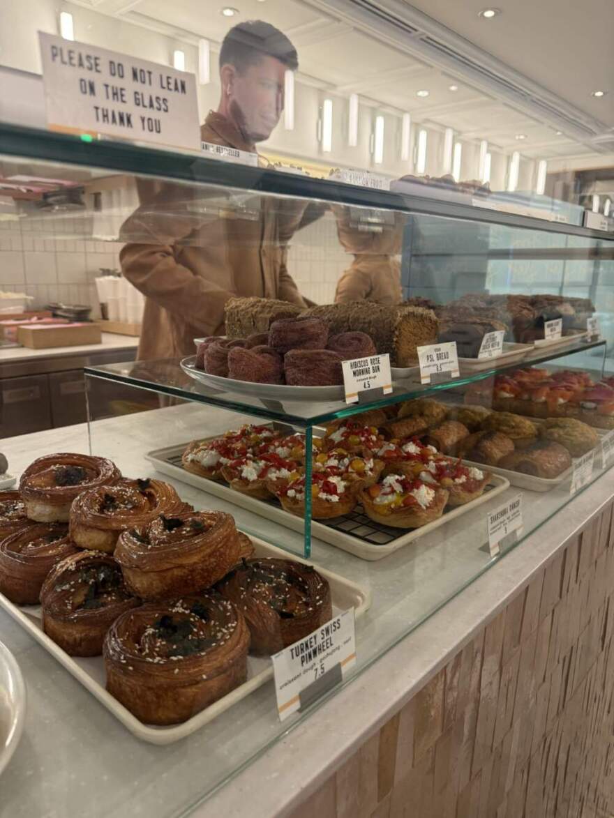 Hani's bakery in New York City. (Kathy Gunst/Here & Now)