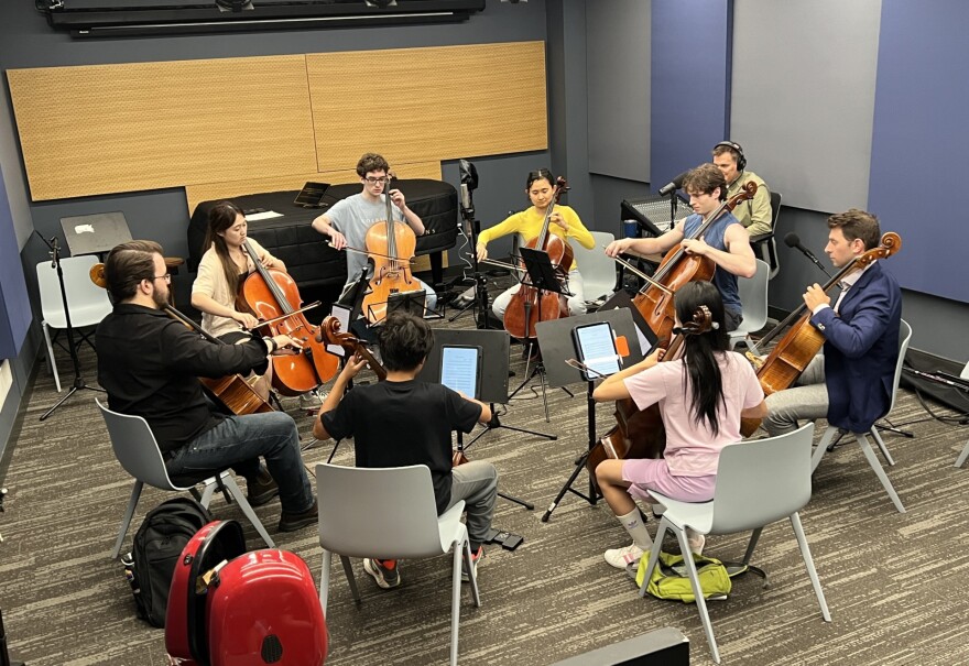 Texas Cellos in studio.