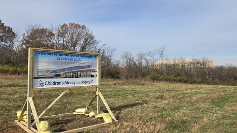 The future site of Mercy's new pediatric facility. Mercy's South Springfield campus in the background.