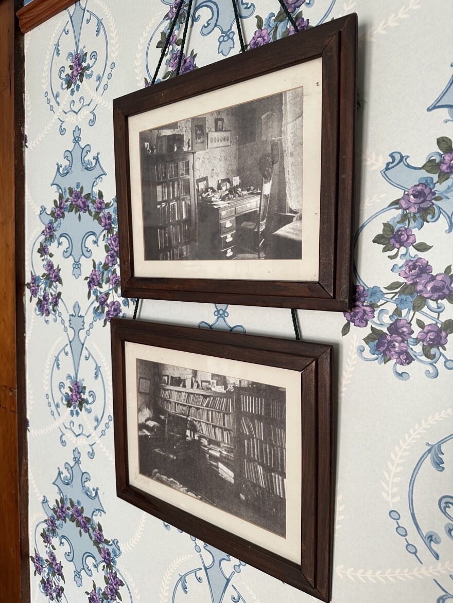 Two of the few photos that remain of how the interior of the home appeared at the end of Dunbar’s life. The “loafing holt,” a room where Dunbar spent time reading and writing, was recreated to match.