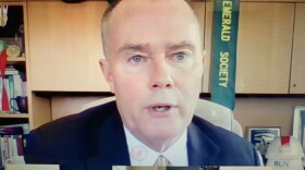 Indianapolis Mayor Joe Hogsett speaks during a virtual press conference announcing public safety reform measures.