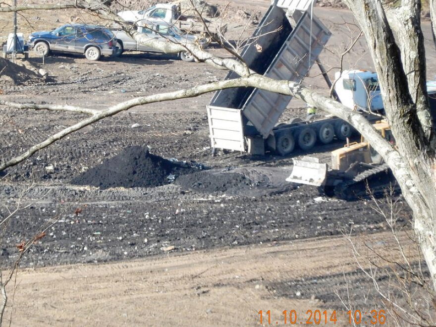 Drill cuttings dumped at West Virginia landfill.