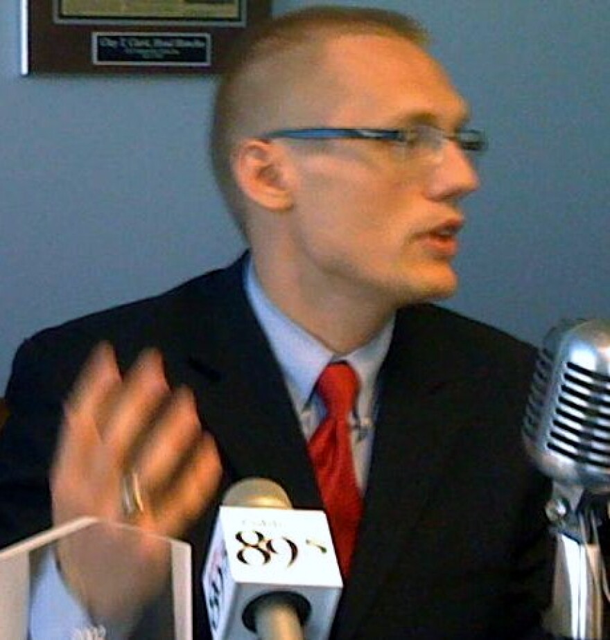 File Photo from late May of Clay Clark announcing he would run for mayor of Tulsa.