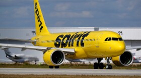 FILE - A Spirit Airlines Airbus A320 prepares to take off from Fort Lauderdale-Hollywood International Airport, Jan. 19, 2021, in Fort Lauderdale, Fla. (AP Photo/Wilfredo Lee, File)