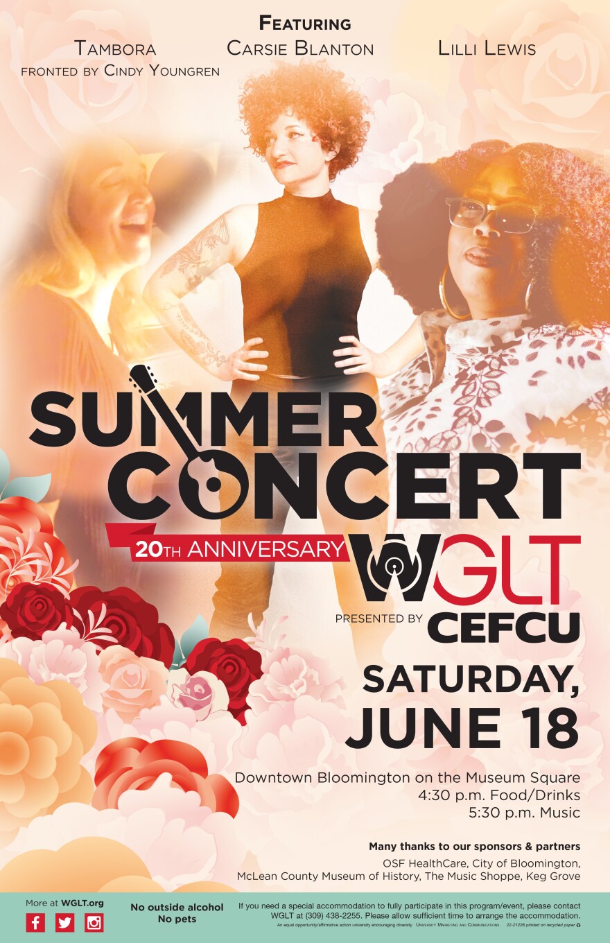 WGLT Summer Concert poster
