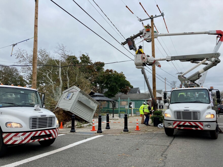 Main Street in Hyannis after the storm