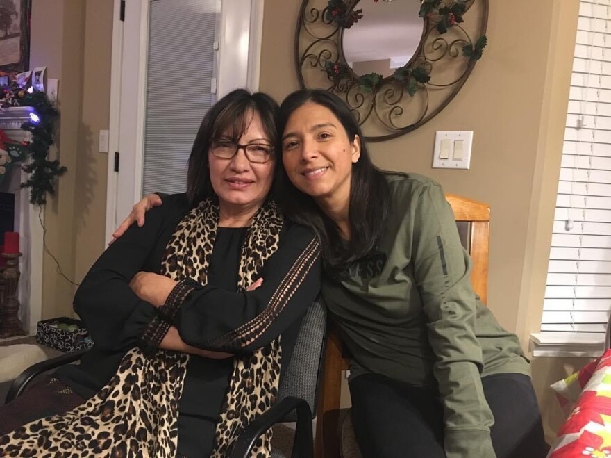 Emily Francis, right, hugs her mother, Leslie Bonilla, who brought her family from Guatemala to the United States 30 years ago.