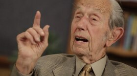 <p>Harold Camping speaks during a taping of his show <em>Open Forum</em> in Oakland, Calif., on May 23, 2011.</p>