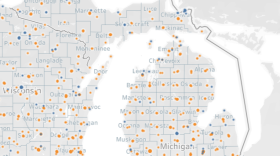 A map showing the projects funded through the Bipartisan Infrastructure Law in Michigan