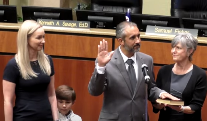 Ken Savage was sworn in as superintendent of Lee County Schools on Tuesday.