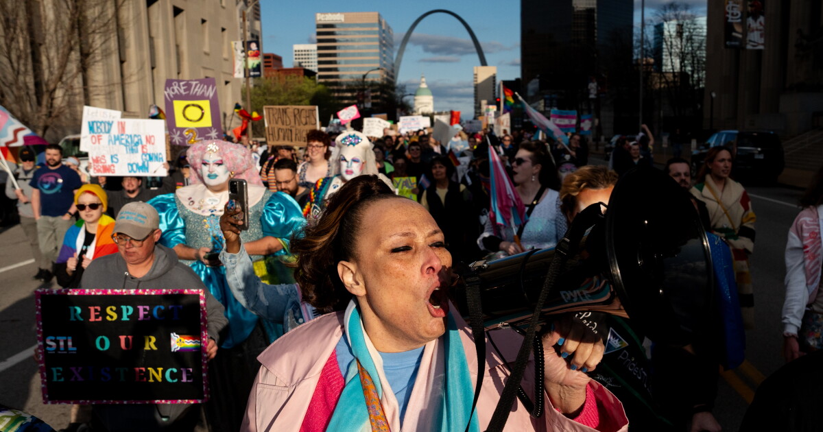 Trans rights advocates march in St. Louis | STLPR