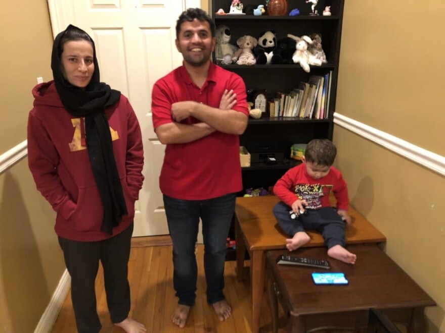 In October, Massachusetts welcomed its first refugee family — a young couple and their nearly 2-year-old son. (Karyn Miller-Medzon)
