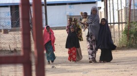 A woman named Kamin and her six children lived in the Kakuma refugee camp in Kenya where Faisa Muse, the producer of this story, also lived before moving to Seattle. The woman had been separated from her husband during the conflict in Somalia.