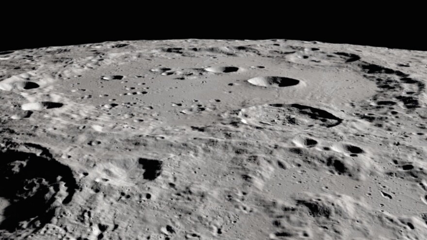 Researchers have detected water molecules in Clavius crater, in the moon's southern hemisphere. The large crater is visible from Earth.