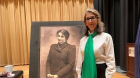 Rose Buckner portrays her grandmother Olivia on stage at Midway University