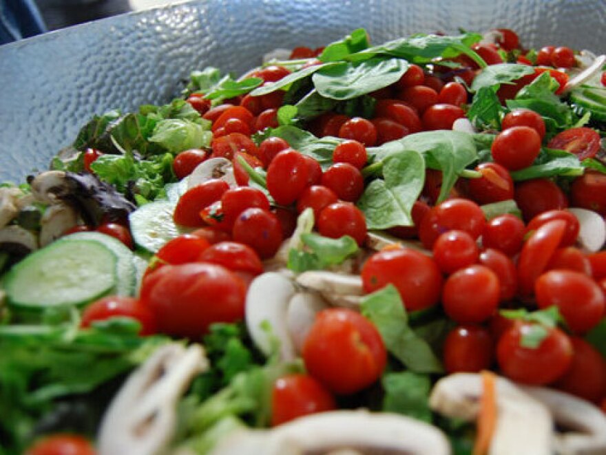 One of Dvorin's salads, which he prepares daily for SpareFoot's 90 employees.