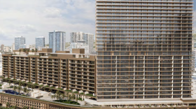 A conceptual rendering of the luxury property proposed for 1588 Ala Moana. An application for the development was submitted in March 2026.